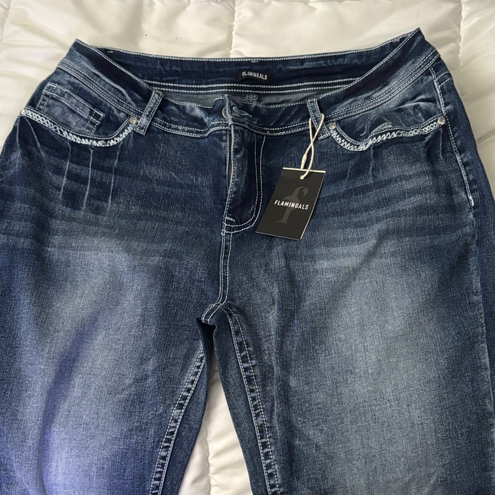 Flamingoals Women's Dark Blue Skinny Jeans